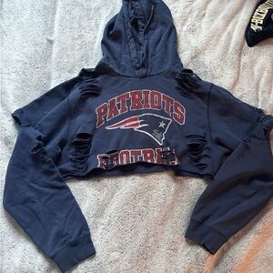 Furst of a kind Patriots Cropped Hoodie
